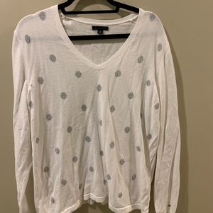 Tommy Hilfiger sweater with silver polka dots